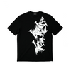 Lafamilia Distorted Design on black t shirt