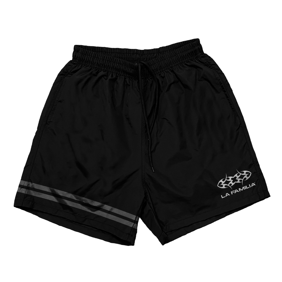 LAFAMILIA NYLON SHORTS - BLACK