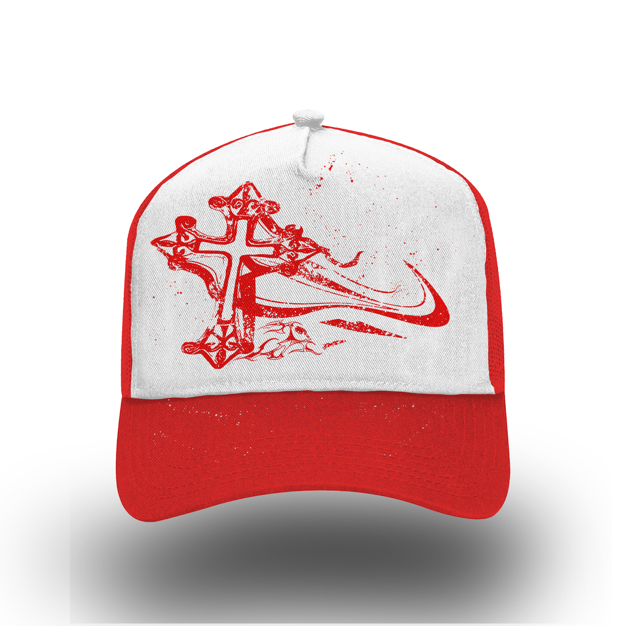 Shooting Cross Fire Red Trucker Hat