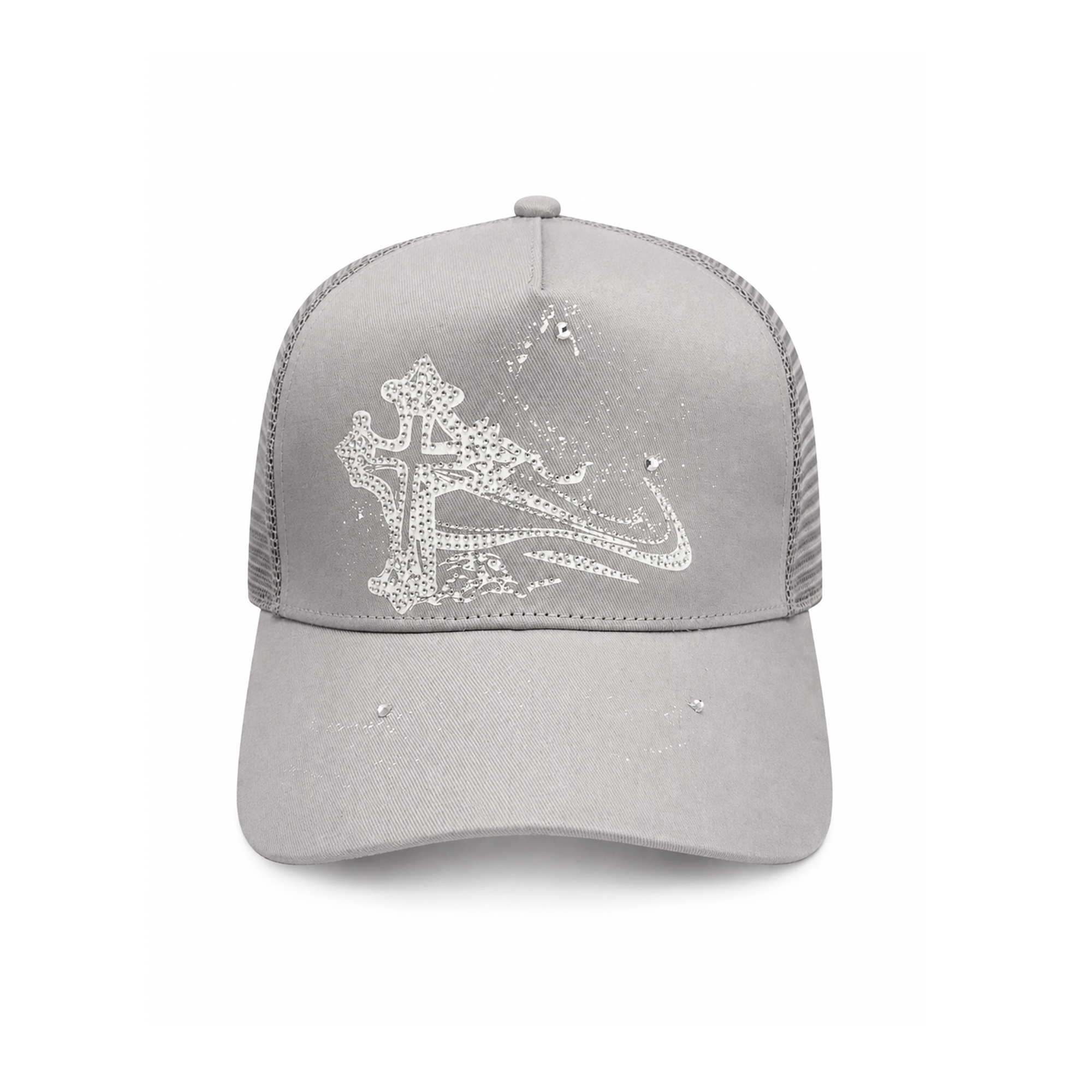 Shooting Cross Trucker Hat - Cool Gray