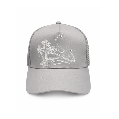 Shooting Cross Trucker Hat - Cool Gray
