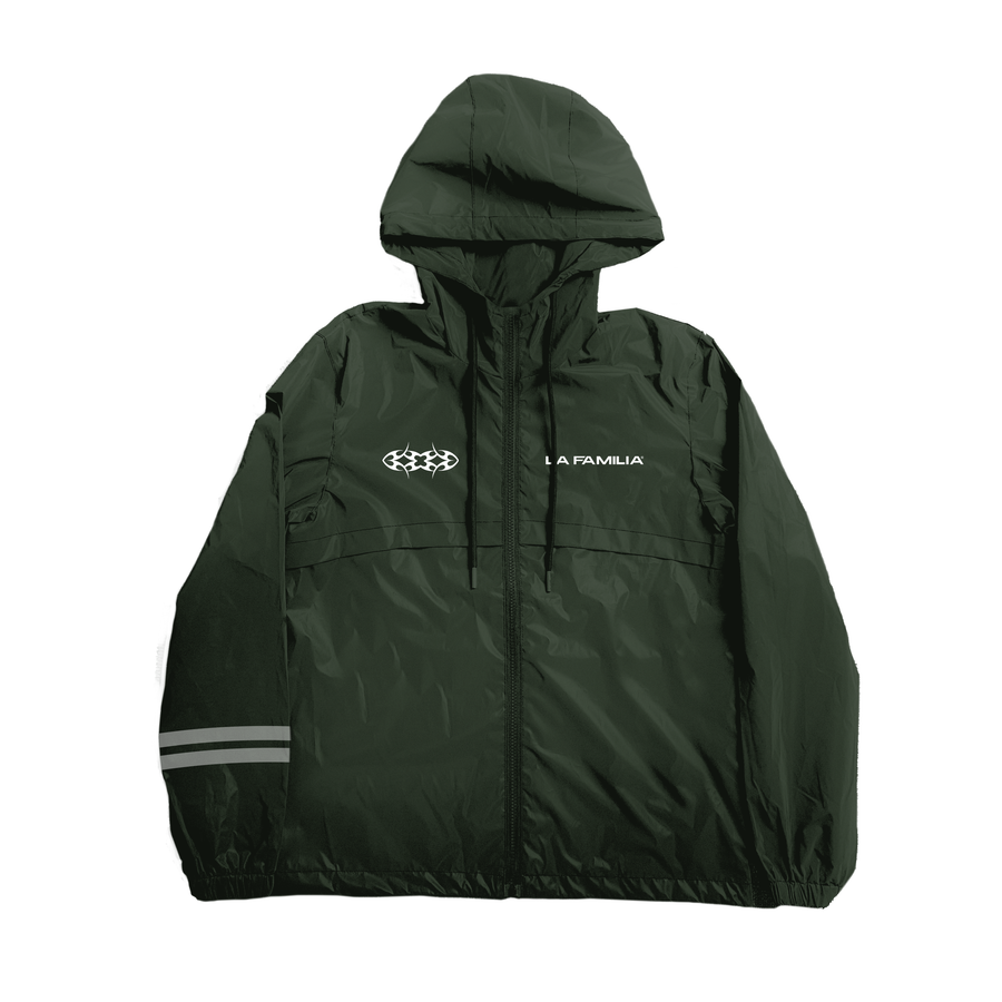 LAFAMILIA NYLON ZIP UP - OLIVE