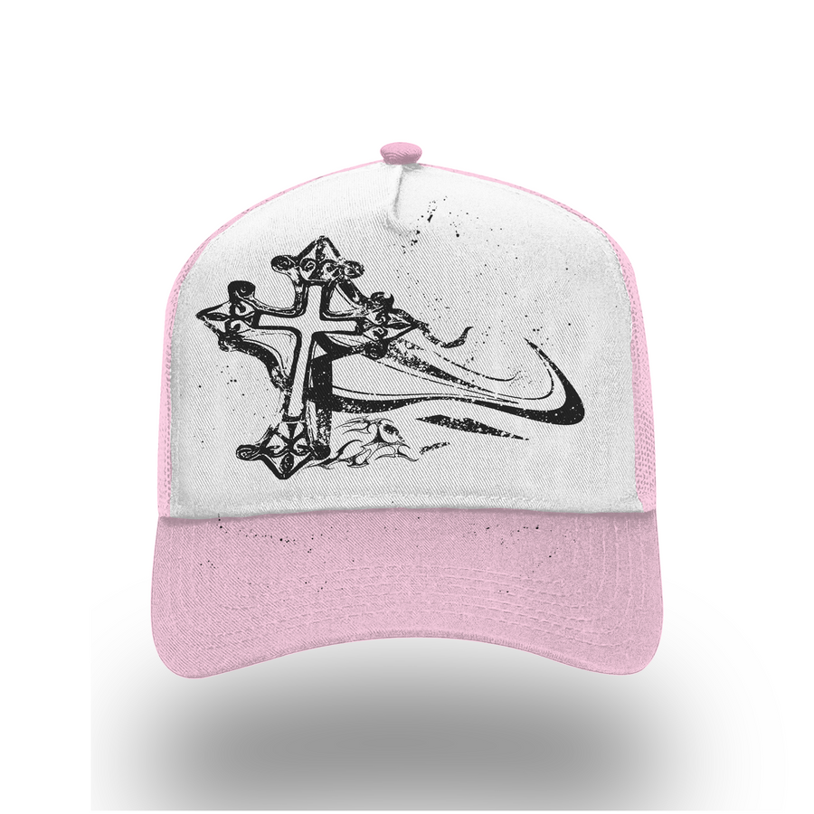 Shooting Cross Pink Trucker Hat