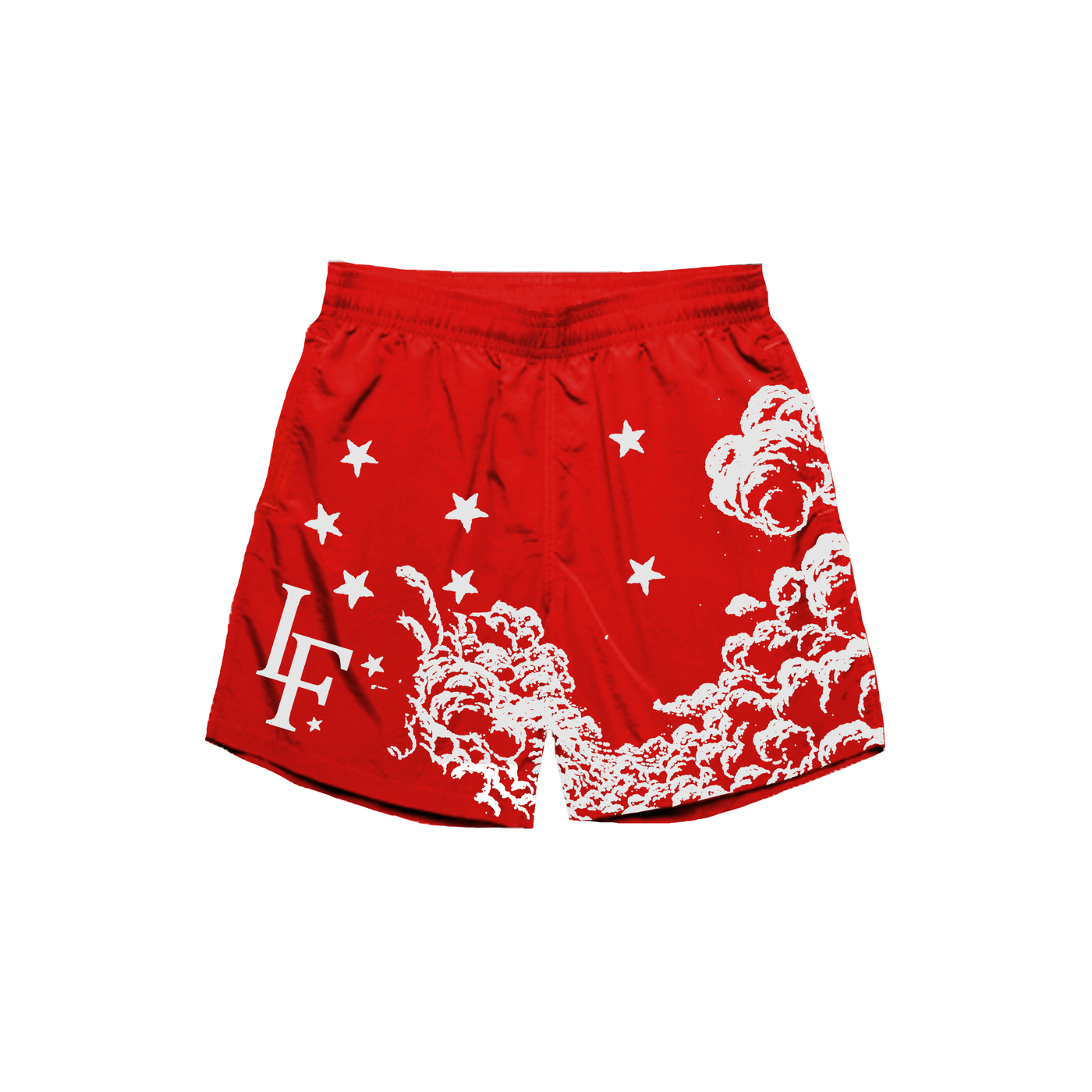 LAFAMILIA Smoke & Stars Shorts - Red
