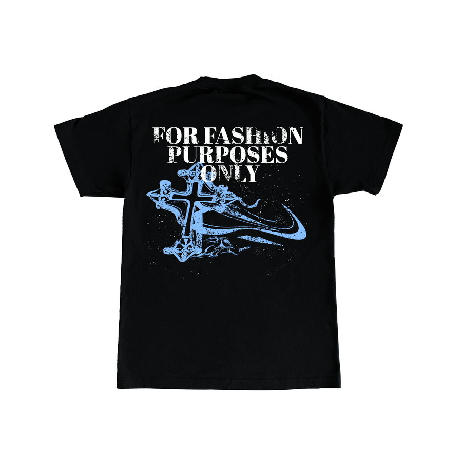 LAFAMILIA Shooting Cross Glitter Shirt - Black