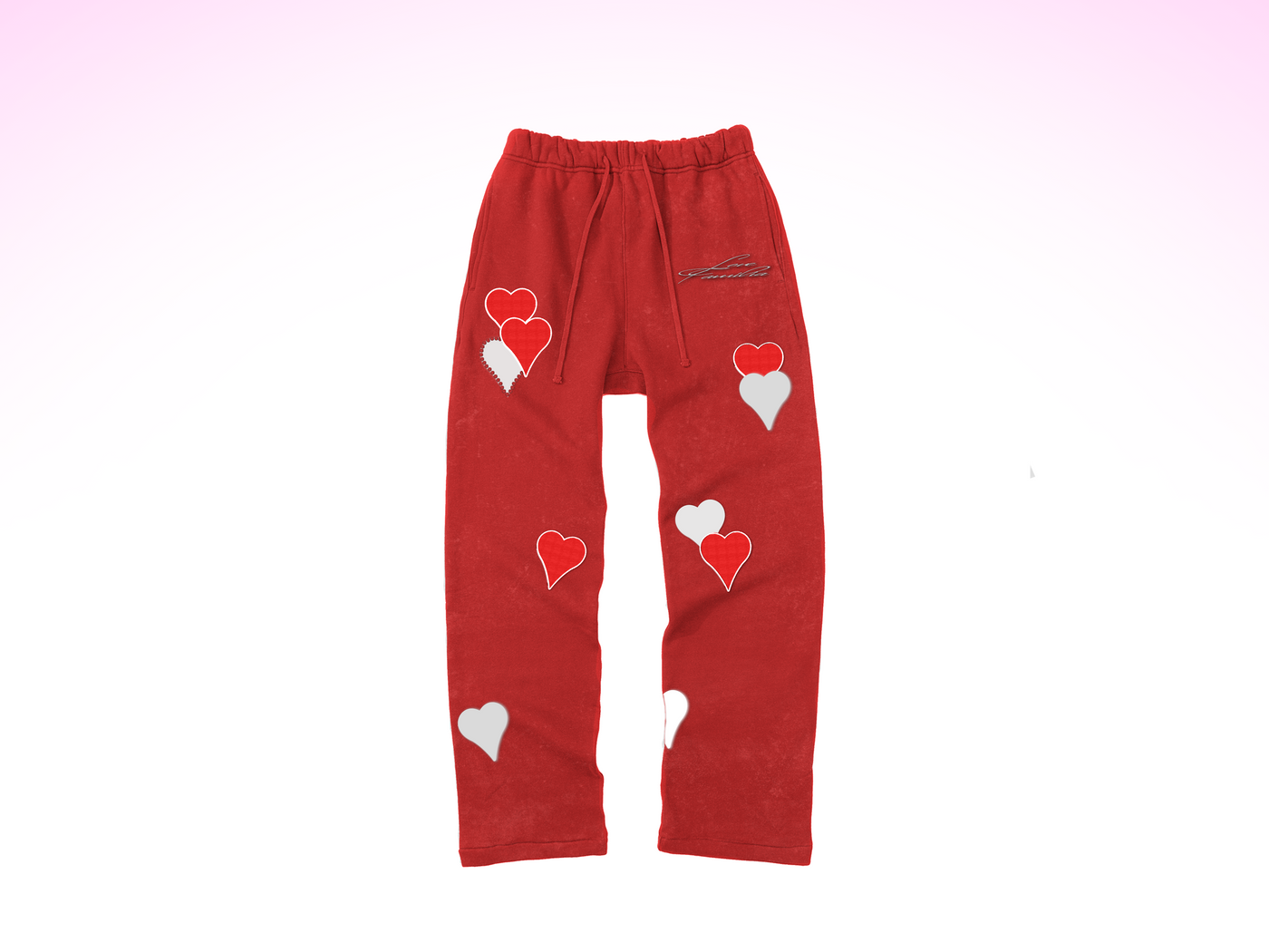Love Familia Flares Sweatpants - Red