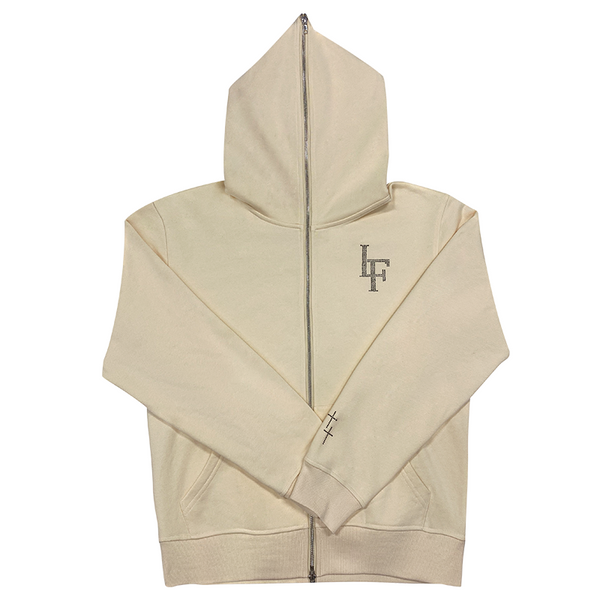 LF Rhinestone Zip-Up Royal Hooded Sweatshirt - LaFamilia