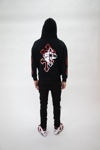 Triple Cross Hooded Sweatshirt